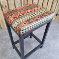 Navajo Red Leather | Aztec leather bar stool / counter stool - Worldwide shipping -FP-