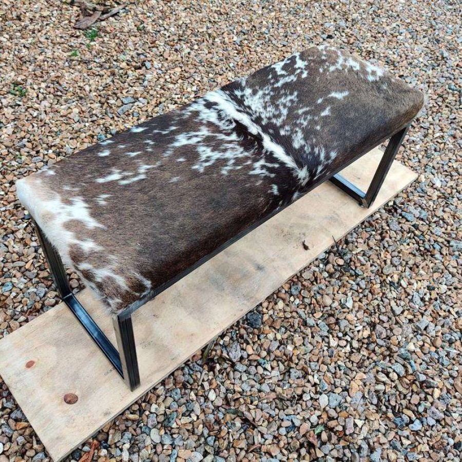 Bespoke Cowhide Bench 115cm 3