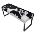 Custom made cowhide and steel bench / cowhide ottoman - Any Size / Any Color! - Handmade - RGB