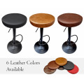 Genuine Leather adjustable height counter top stool / Barstool - Various leather colors Available - GL