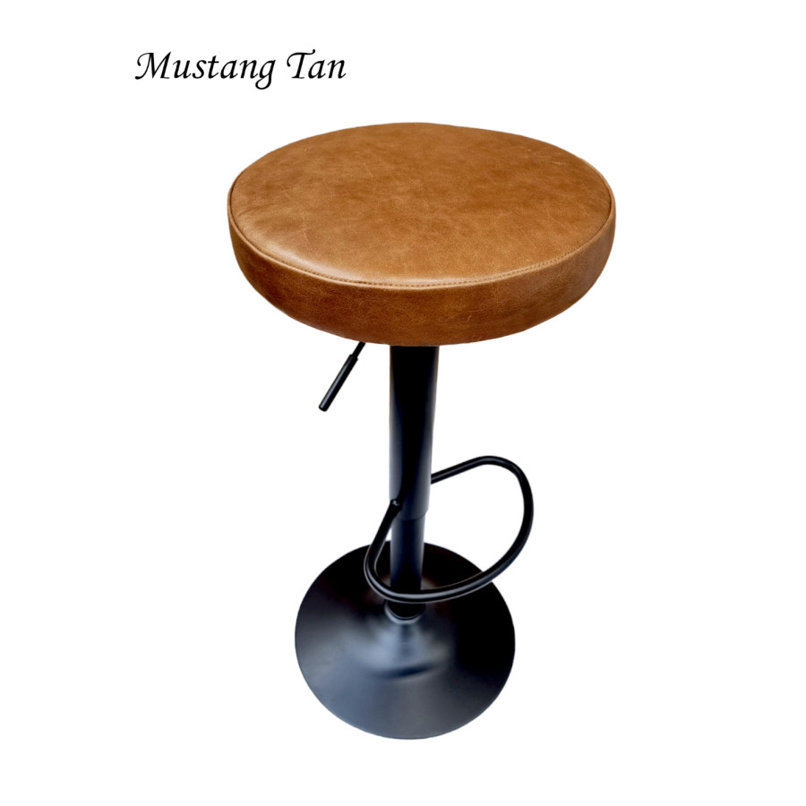 Genuine Leather adjustable height counter top stool / Barstool - Various leather colors Available - GL 0