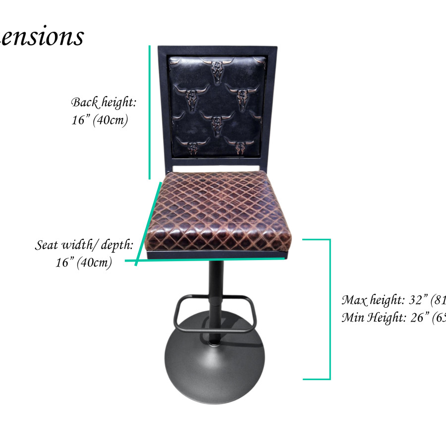 Western style Leather counter height barstools height stools - GLBK 1