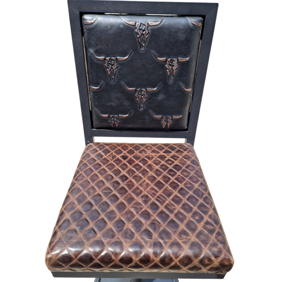 Western style Leather counter height barstools height stools - GLBK 4