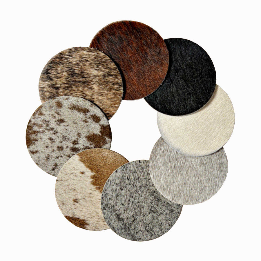 Cowhide coasters - wedding favour - Genuine cowhide - priced per coaster - Huge variety of options, Handmade