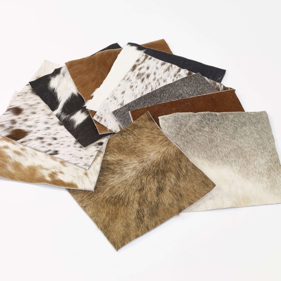 Cowhide material pieces swatches 0