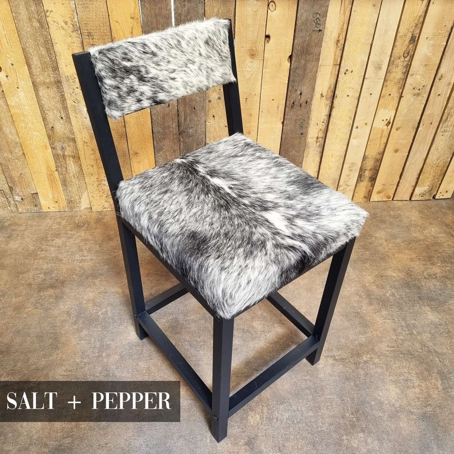 Custom made cowhide bar stools  / cowhide counter height bar stools with backs 8