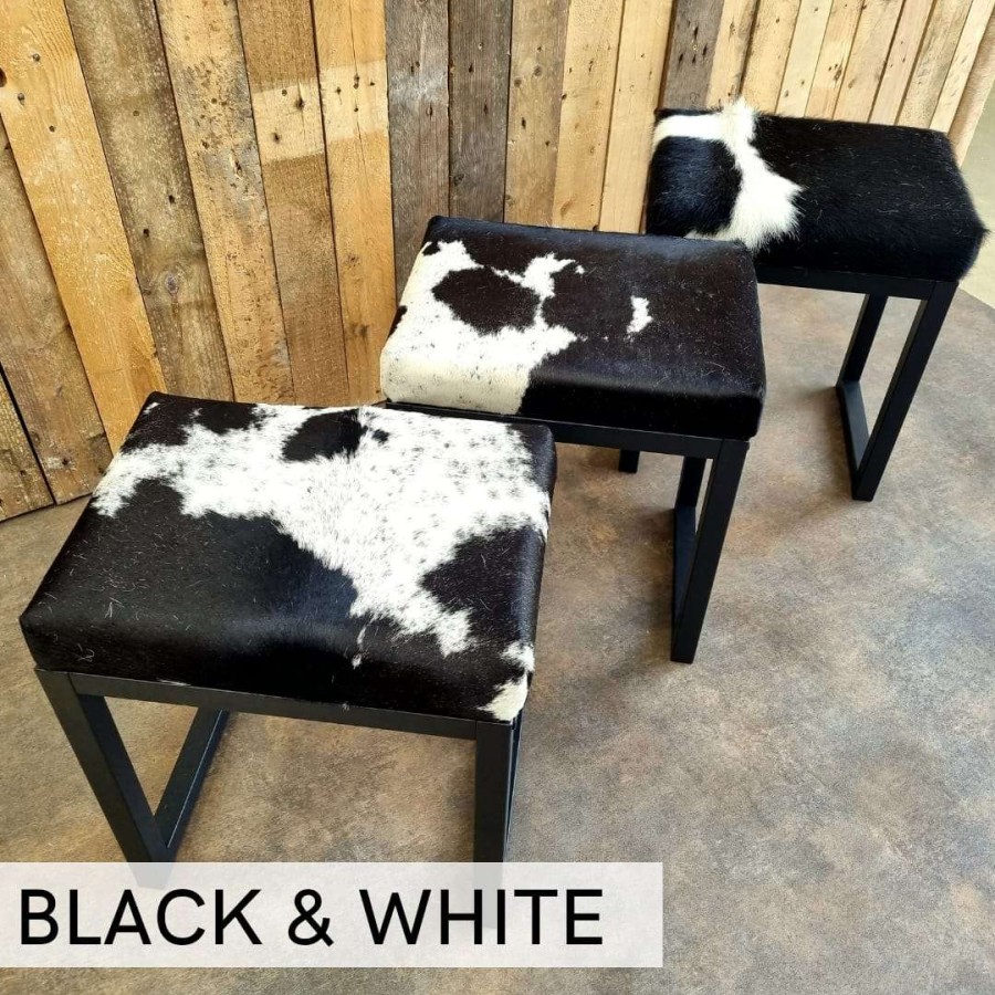 Custom made cowhide stool/chair - Dining table height/dressing table bench 6