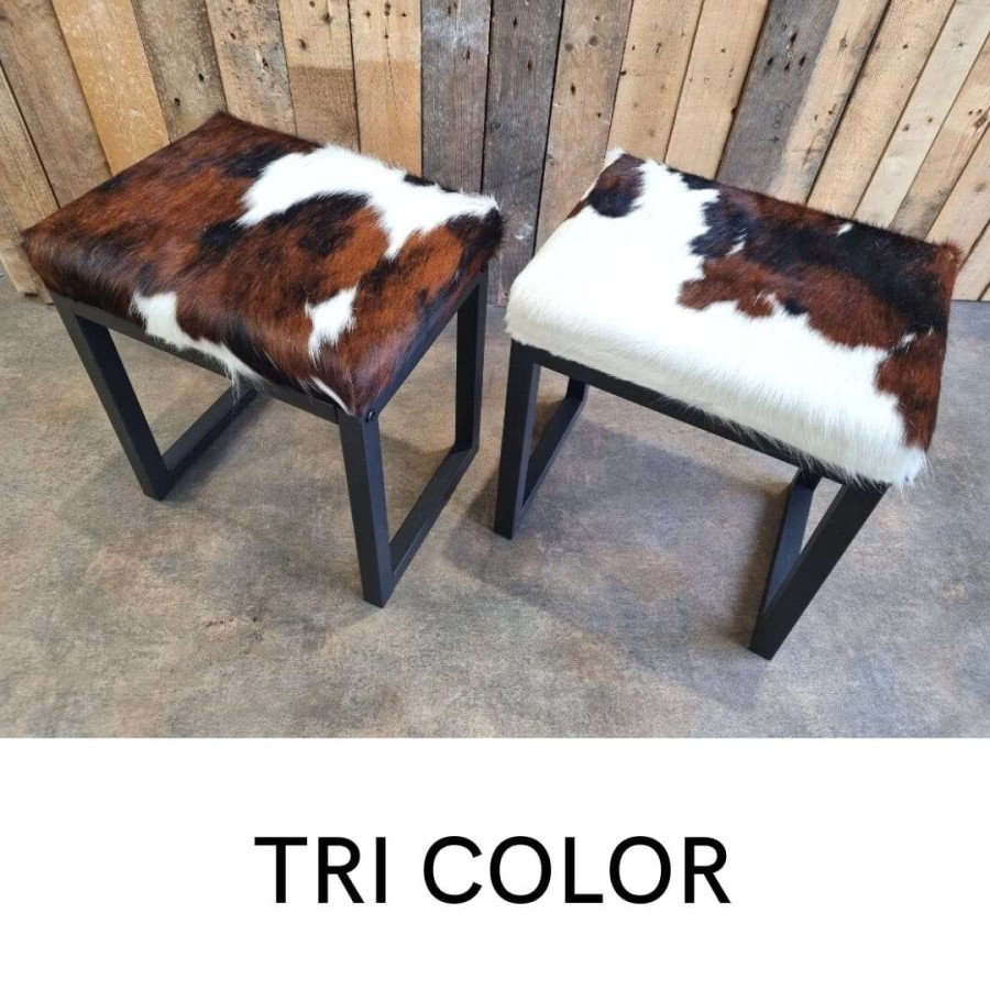 Custom made cowhide stool/chair - Dining table height/dressing table bench 7
