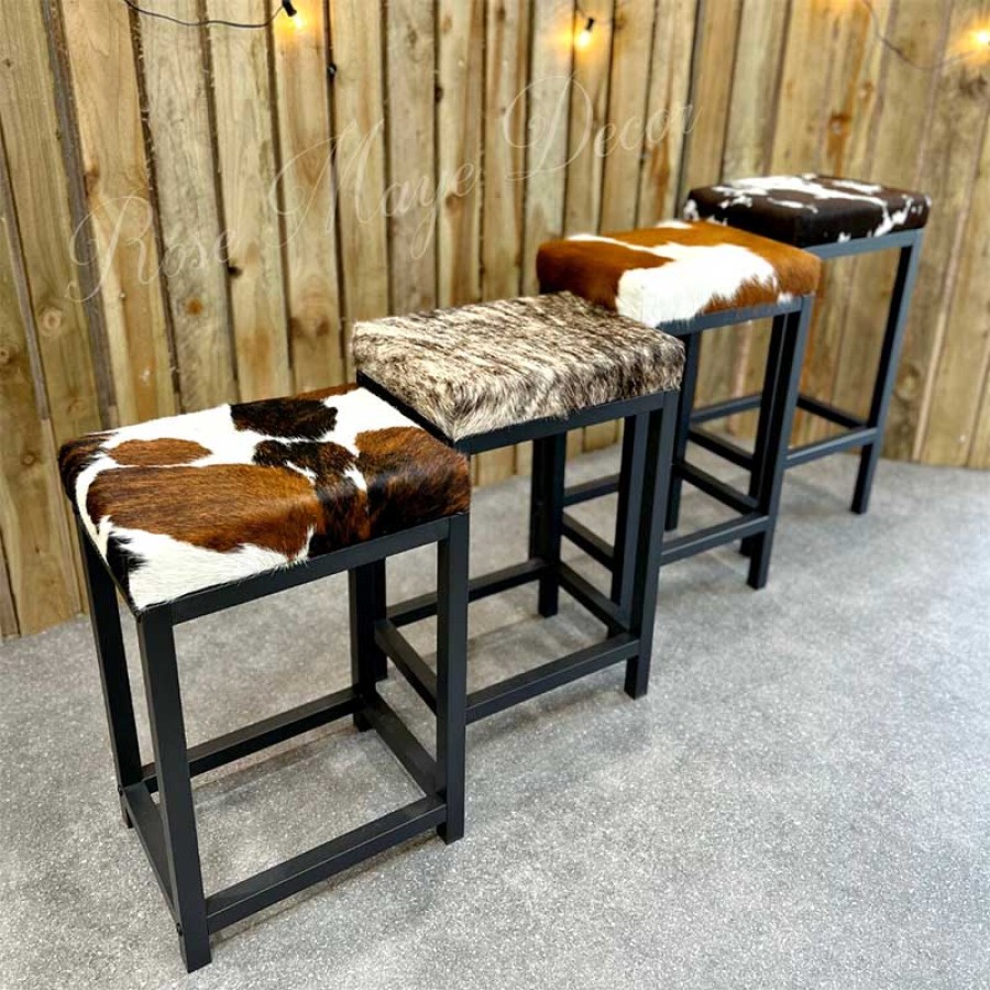 Custom made cowhide bar stool / cowhide counter stools 0