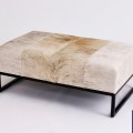 Cowhide ottoman - Genuine cowhide with steel frame - 125cm wide x 75cm deep x 45cm Height