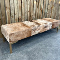 Cowhide ottoman / Cowhide bench 70" Wide - Custom made - Handmade - FREE SHIPPING