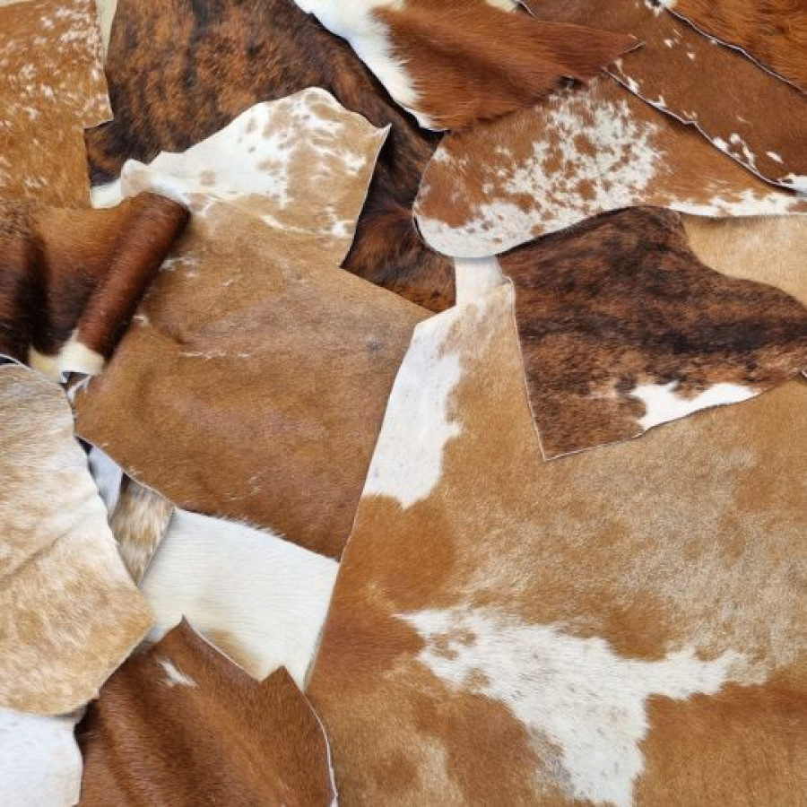 Genuine Cowhide Material Offcuts - for Arts and Crafts - Cowhide Remnants - Cowhide Scrap 7