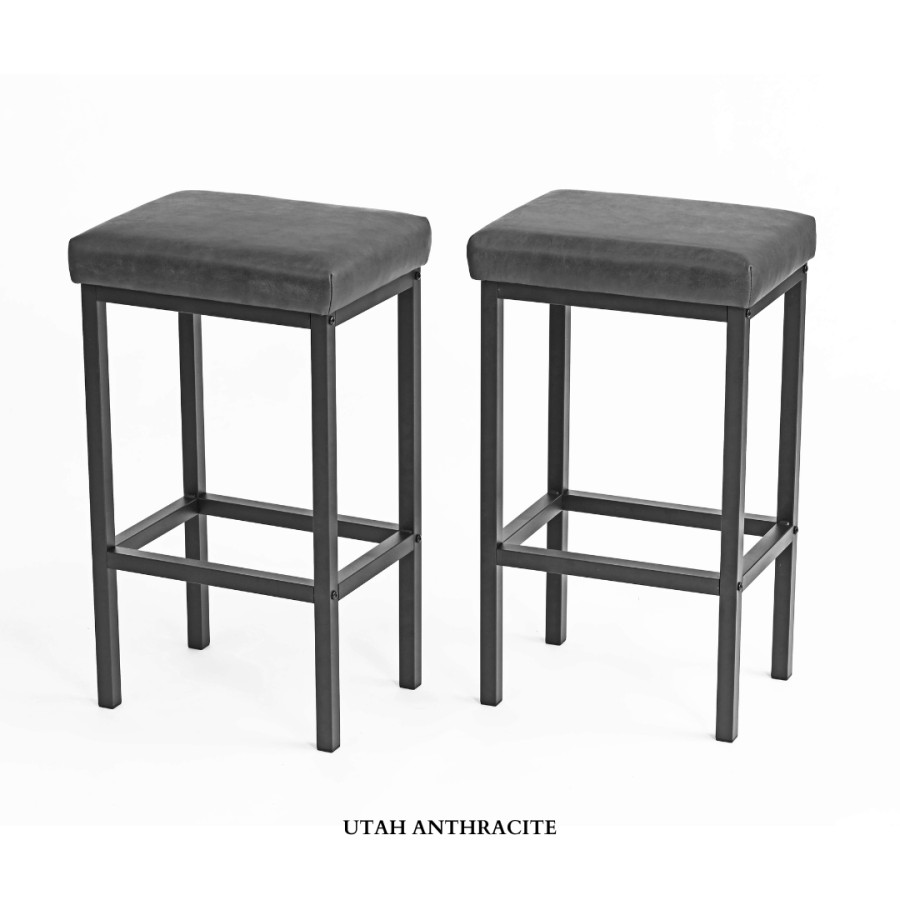 Genuine leather bar stool / counter stool breakfast bar - Made in the UK 0