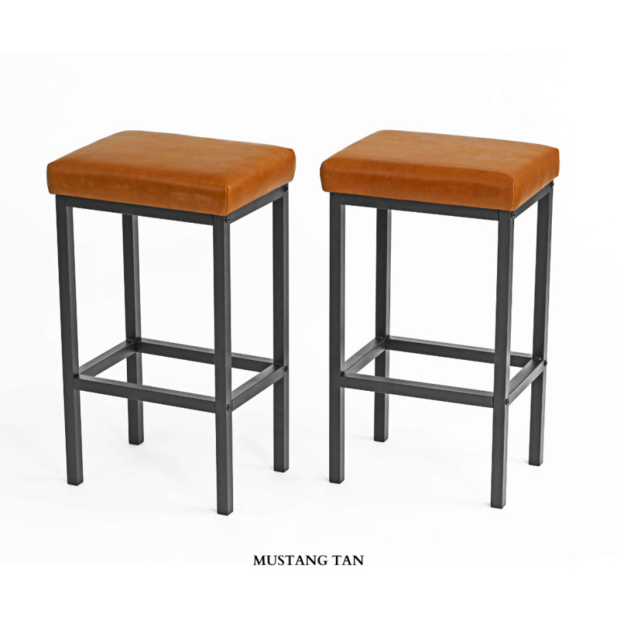 Genuine leather bar stool / counter stool breakfast bar - Made in the UK 2