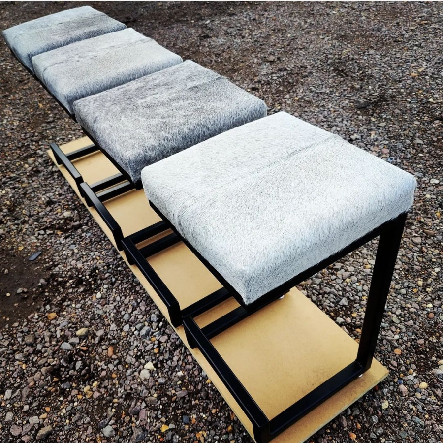 Premium Cowhide counter stools / cowhide bar stools 3