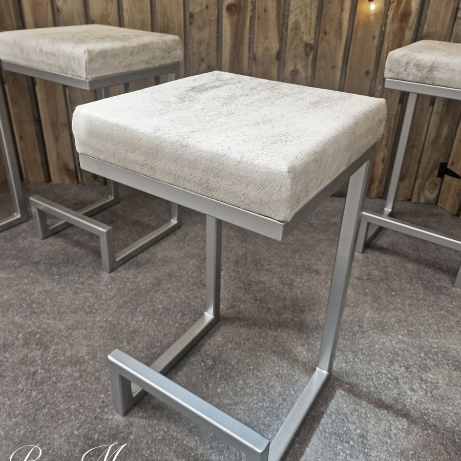 Premium Cowhide counter stools / cowhide bar stools 6