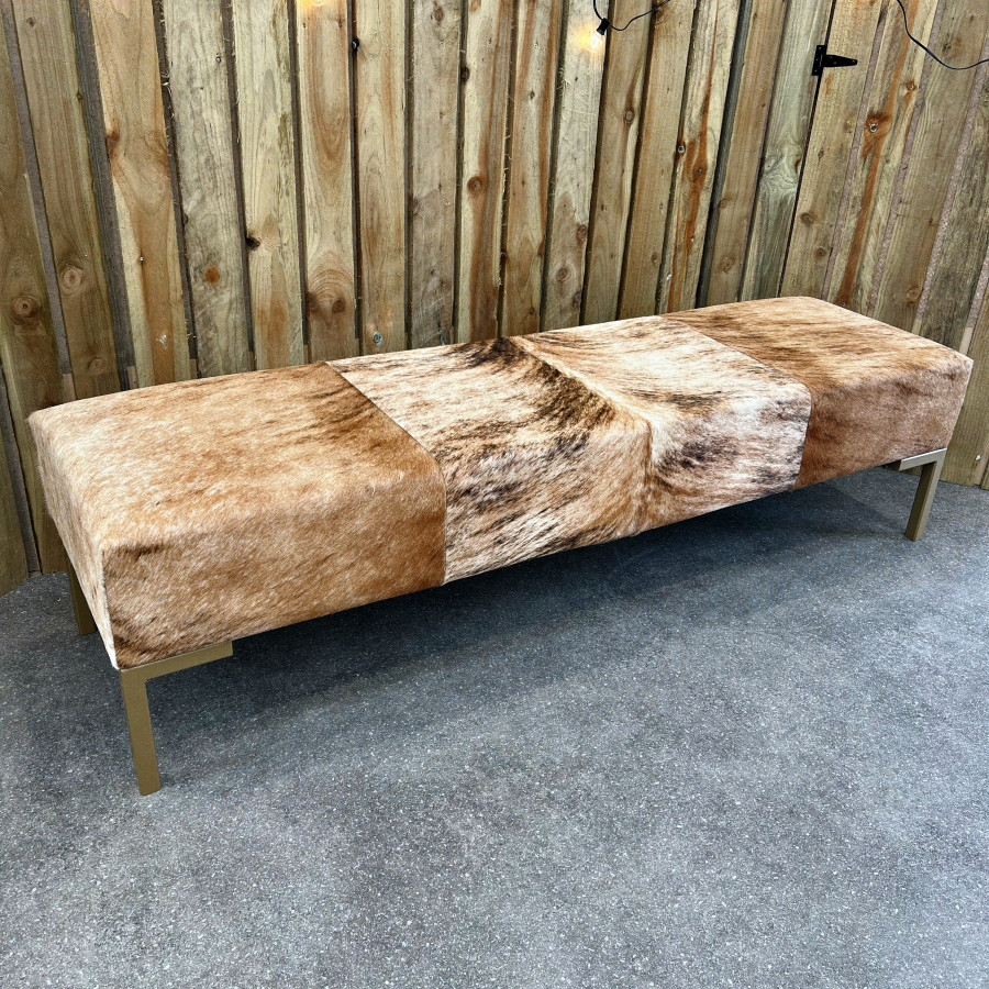 Cowhide ottoman / Cowhide bench 80" Wide - Custom made - Handmade - FREE SHIPPING 1
